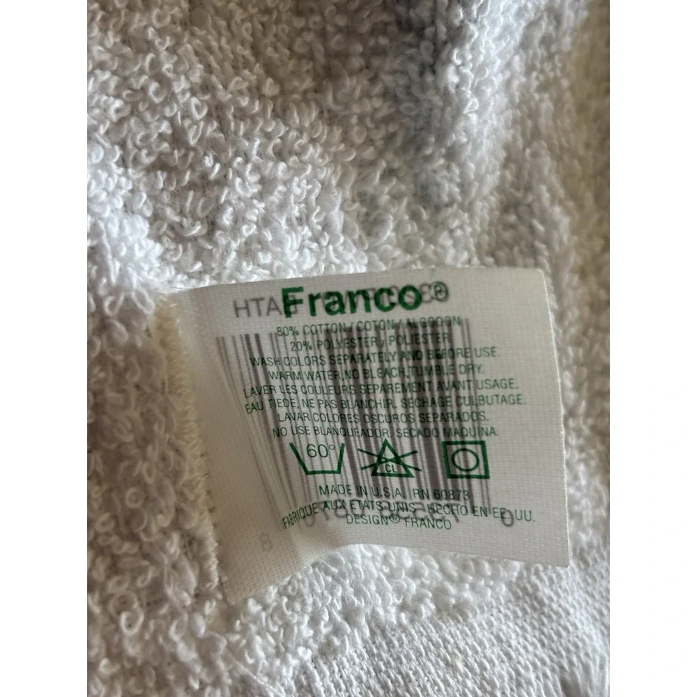 Vintage 80s Franco Towel Set Bath Hand Washcloth Pink Blue Lattice Floral